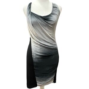 Helmut Lang | Dresses | Helmut Lang Silk Lycra Jersey Dress Women Spray  Ombre Bodycon Sleeveless Gray | Poshmark